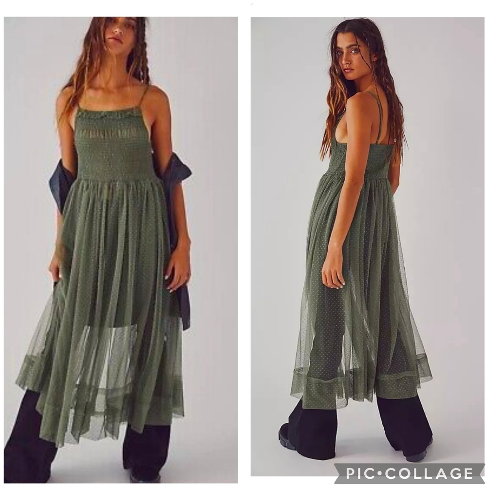 Free People Intimately can't stop won't stop slip dress NWOT
